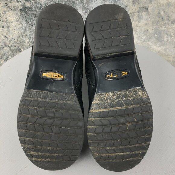 Keen Women's Size 6 Morrison Black Leather Wraparound Buckle Ankle Booties Boots - Picture 10 of 13